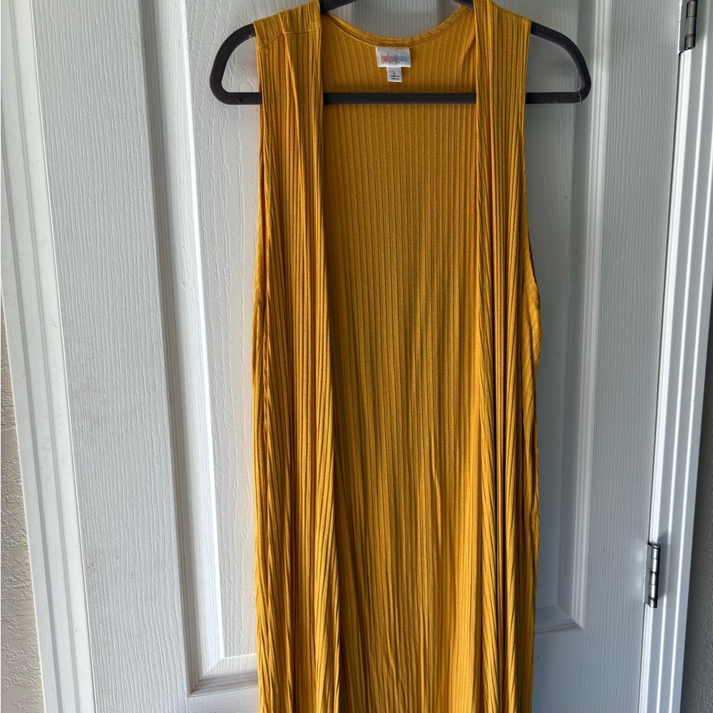 LuLaRoe Joy Golden Sleeveless Duster Vest